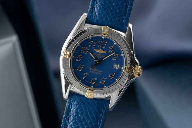  Breitling Callistino 28 Stahl / Gold Damenuhr Datum Saphirglas Ref. B52345 