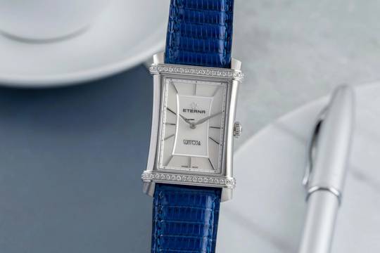  Eterna Contessa Stahl Quarz Damenuhr MOP Ref. 11241048661248 Box & Papiere 