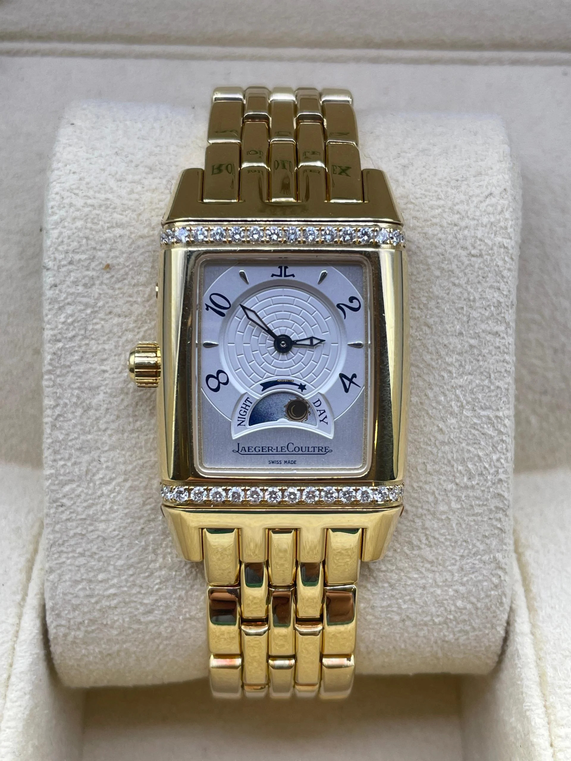  Jaeger-LeCoultre Reverso Duetto 18k Gold Diamonds With Papers 