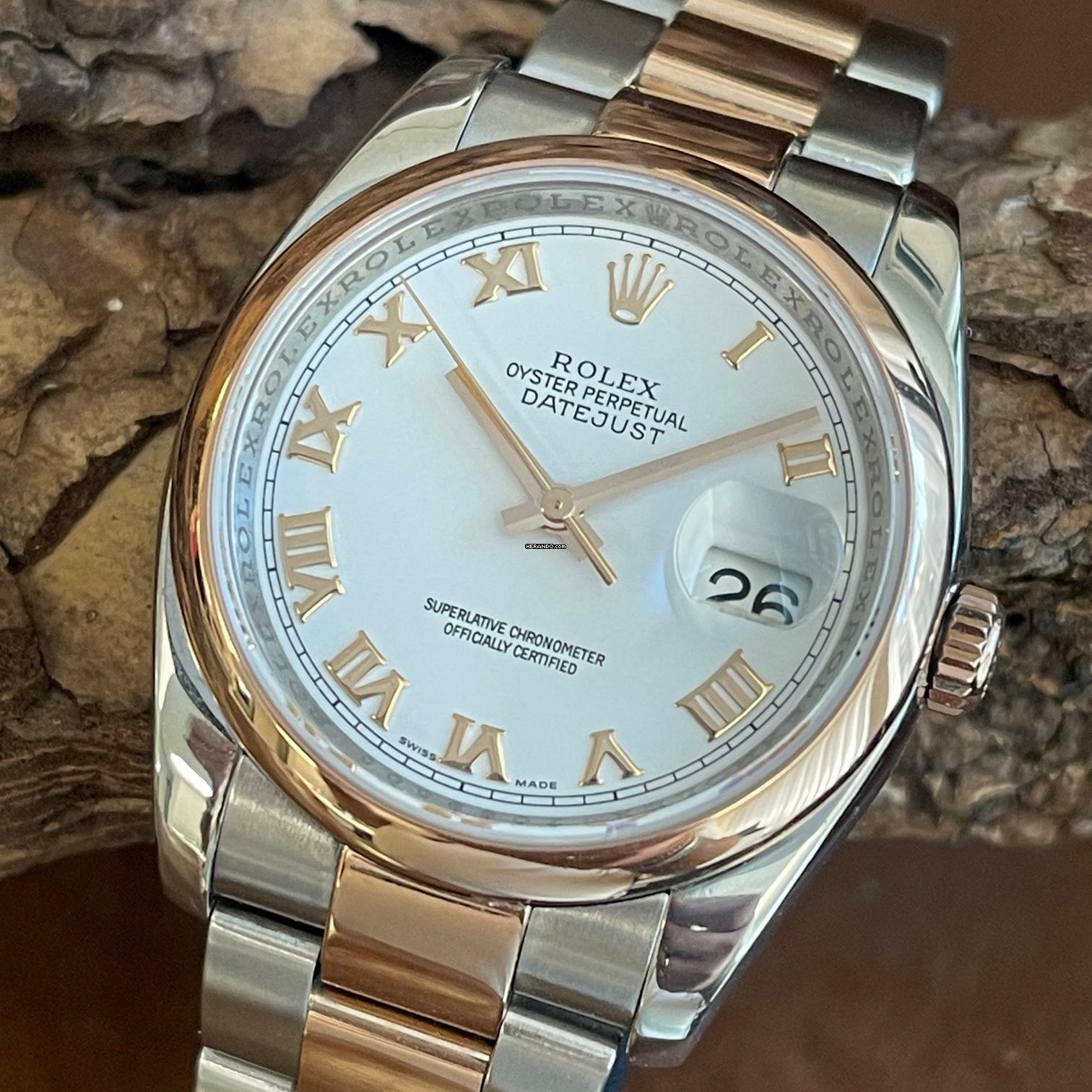  Rolex Datejust 36 Stahl/Rosé - Ref.116201 