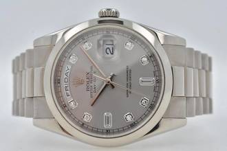 Thumbnail von Rolex Day-Date 36 Oyster Perpetual Day Date 36 18k White Gold Weißgold Diamond Dial 118209