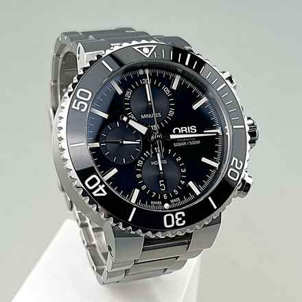  Oris Aquis Chronograph Stahl/Stahl 45,5 mm deutsche Auslief. 01 774 7743 4155-07 8 24 05PEB 50 ATM 