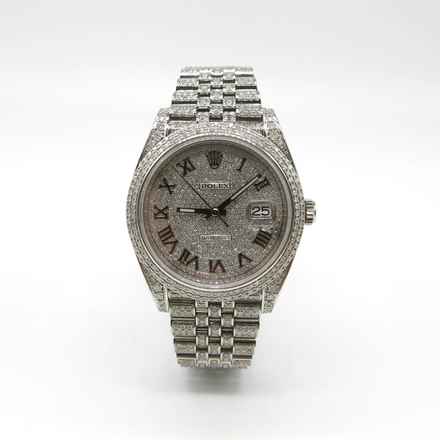  Rolex Datejust 41 Ice-Out mit Diamanten - ref.126300 - Stahl - Ø 41mm - Jahr: 2021 Fullset 