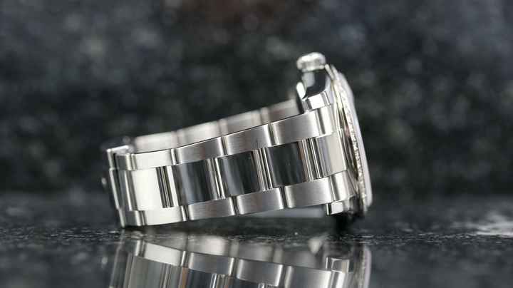  Rolex Datejust 36 Factory Diamond RBR Silver - like new LC100 - Fullset - 2010 