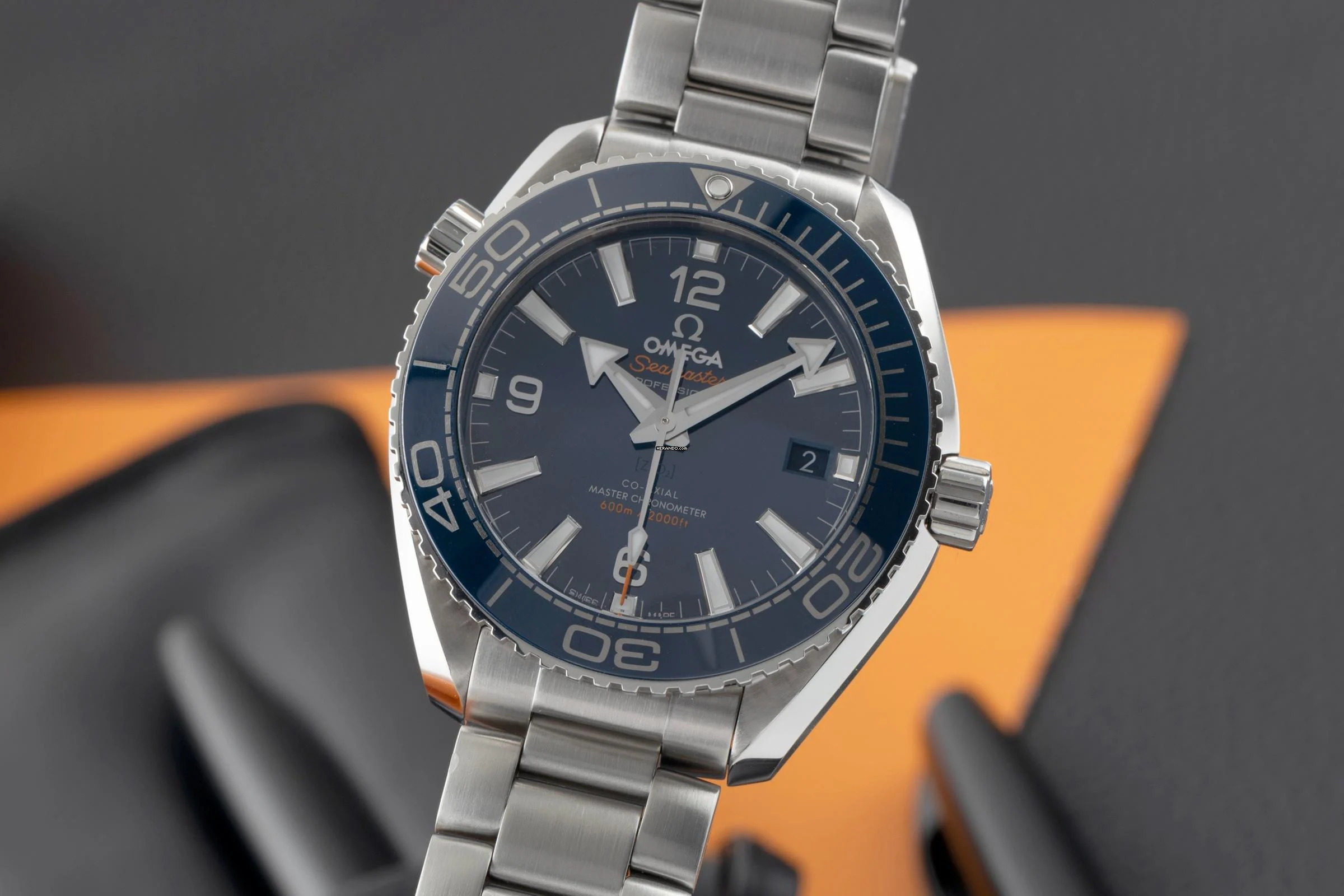  Omega Seamaster Planet Ocean Stahl Automatik Herrenuhr 215.30.40.20.03.001 B&P 