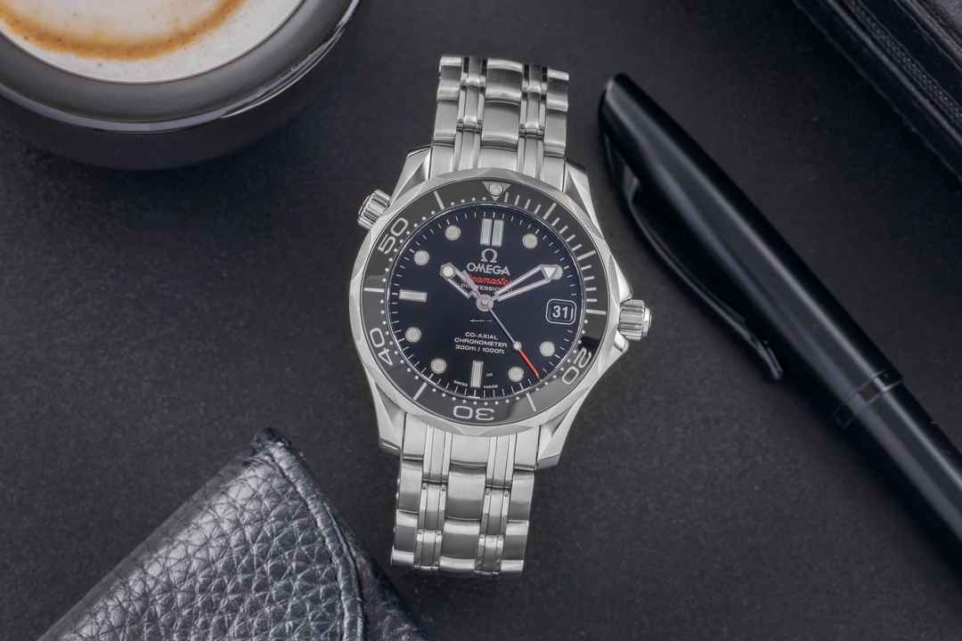  Omega Seamaster Diver 300 M Midsize Co-Axial Ref 212.30.36.20.01.002 B&P 2014 