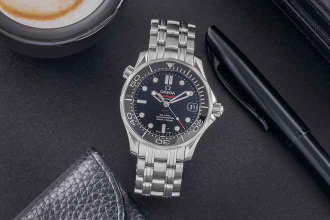  Omega Seamaster Diver 300 M Midsize Co-Axial Ref 212.30.36.20.01.002 B&P 2014 