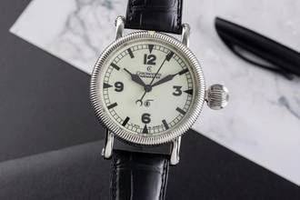 Thumbnail von Chronoswiss Timemaster 44 Edelstahl Handaufzug Herrenuhr Ref. CH6233 B&P 2001