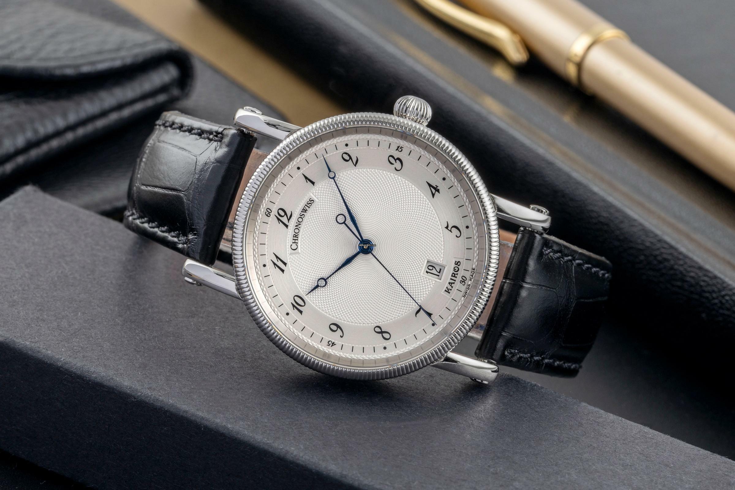  Chronoswiss Kairos Automatik Edelstahl Herrenuhr Ref. CH2823M Klassiker 