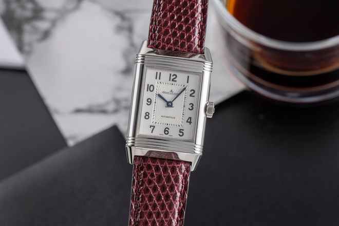  Jaeger-LeCoultre Reverso Classic Medium Duetto Stahl Automatik Damenuhr Ref. Q2578420 212.8.76 B&P 
