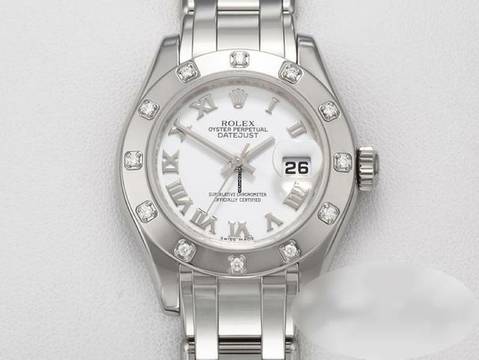  Rolex Lady-Datejust Pearlmaster 29 80319 Weissgold 750 2007 Diamanten Automatik Lady Gold 