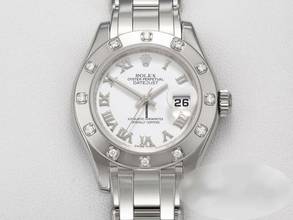 Thumbnail von Rolex Lady-Datejust Pearlmaster 29 80319 Weissgold 750 2007 Diamanten Automatik Lady Gold