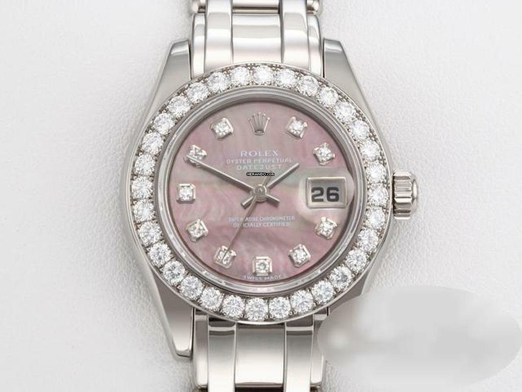 Rolex Lady-Datejust Pearlmaster 29 80299 Weissgold 750 Perlmutt Diamanten Automatik Lady