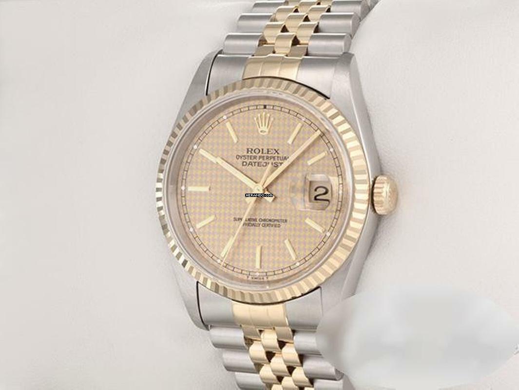 Rolex Datejust 36 36mm 16233 1997 Edelstahl Gelbgold 750 Automatik Stainless Steel 18kt Yellow Gold Jubilé-band Chronometer Oyster