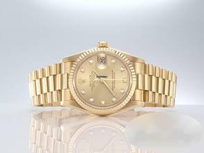 Thumbnail von Rolex Datejust 31 31mm Gelbgold 750 Diamanten Automatik Gold Damen