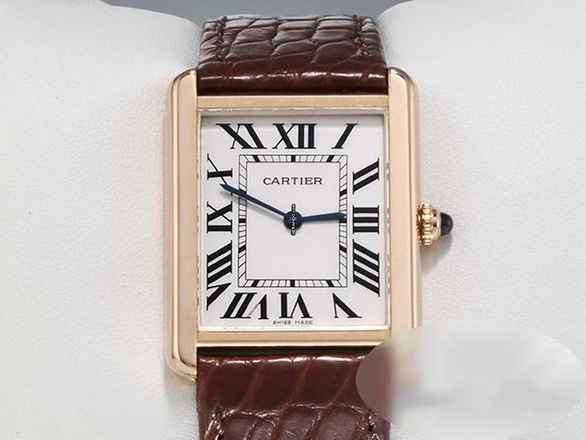  Cartier Tank Solo Großes Modell Edelstahl Rosegold 750 2019 W5200025 Stahl Gold 