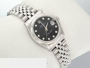 Thumbnail von Rolex Datejust 31 31mm Stahl Weissgold 750 Diamanten Automatik Stainless Steel 18kt White Gold Lady Jubilé-band Chronometer Oyster Black Dial