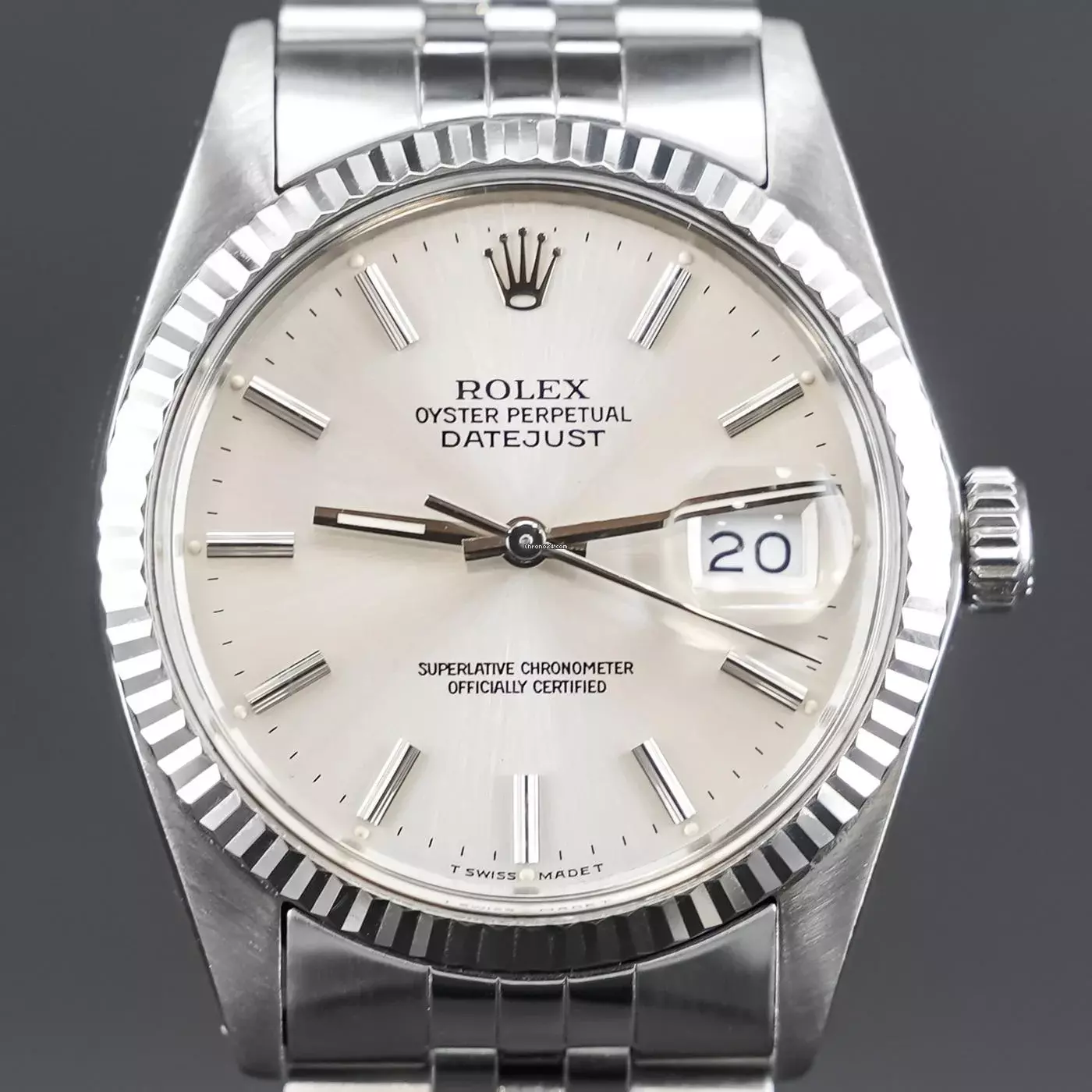  Rolex Datejust 36 Silver Dial LC 100 FULLSET 