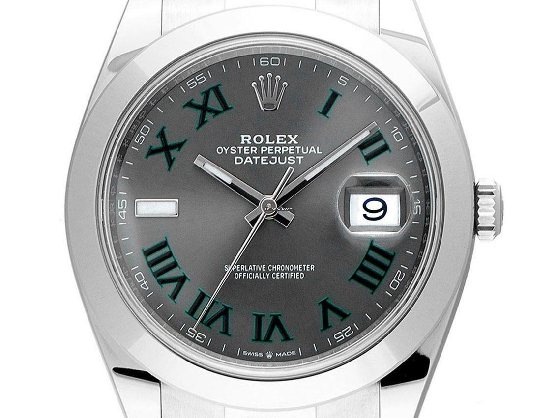  Rolex Datejust 41 Wimbledon Ref.126300 2024 Full Set Ungetragen 