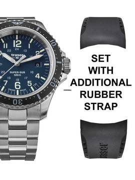  Traser H3 109373 P67 T25 SuperSub Set Blue Herrenuhr 46mm Taucheruhr 50ATM 
