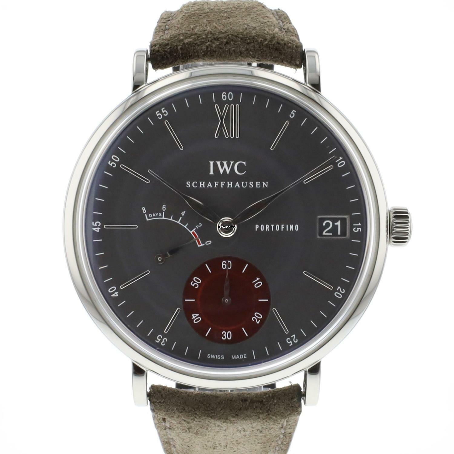IWC Portofino Handaufzug 8-Days Steel Tribeca Limited Edition Grey Dial