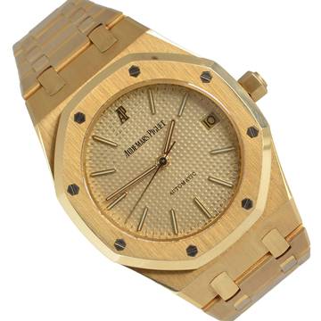  Audemars Piguet Royal Oak 14790BA 36MM champagne dial yellow gold 18KT Full Set 