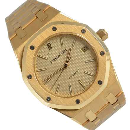  Audemars Piguet Royal Oak 14790BA 36MM champagne dial yellow gold 18KT Full Set 