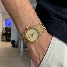 Thumbnail von Audemars Piguet Royal Oak 14790BA 36MM champagne dial yellow gold 18KT Full Set