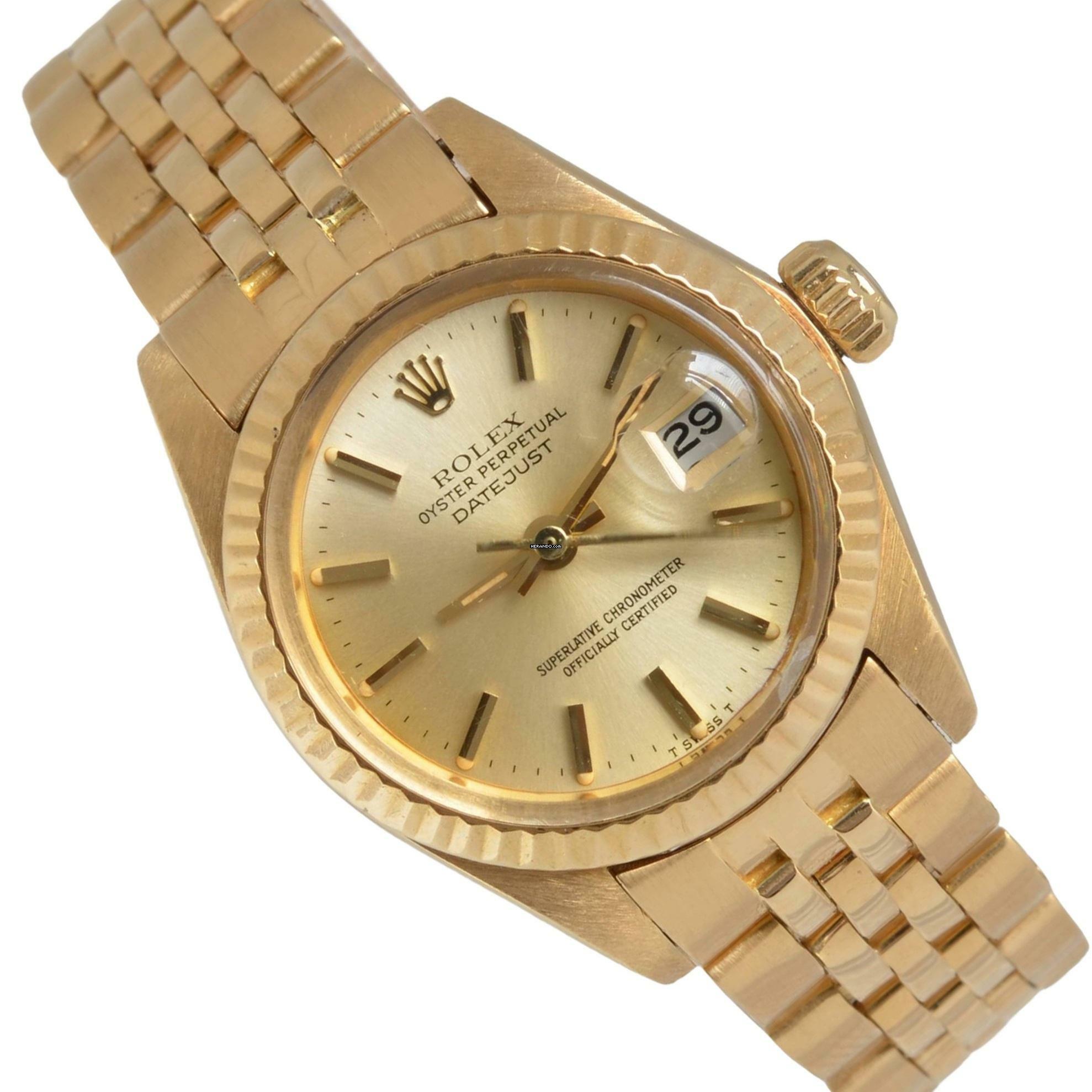 Rolex Lady-Datejust 6917 Ladies 26MM champagne dial yellow gold 18KT