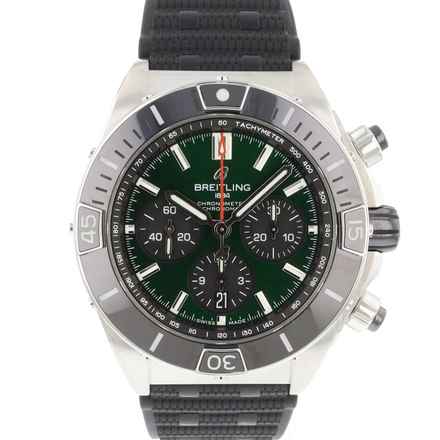  Breitling Chronomat Super Chronomat B01 Steel Green Dial 