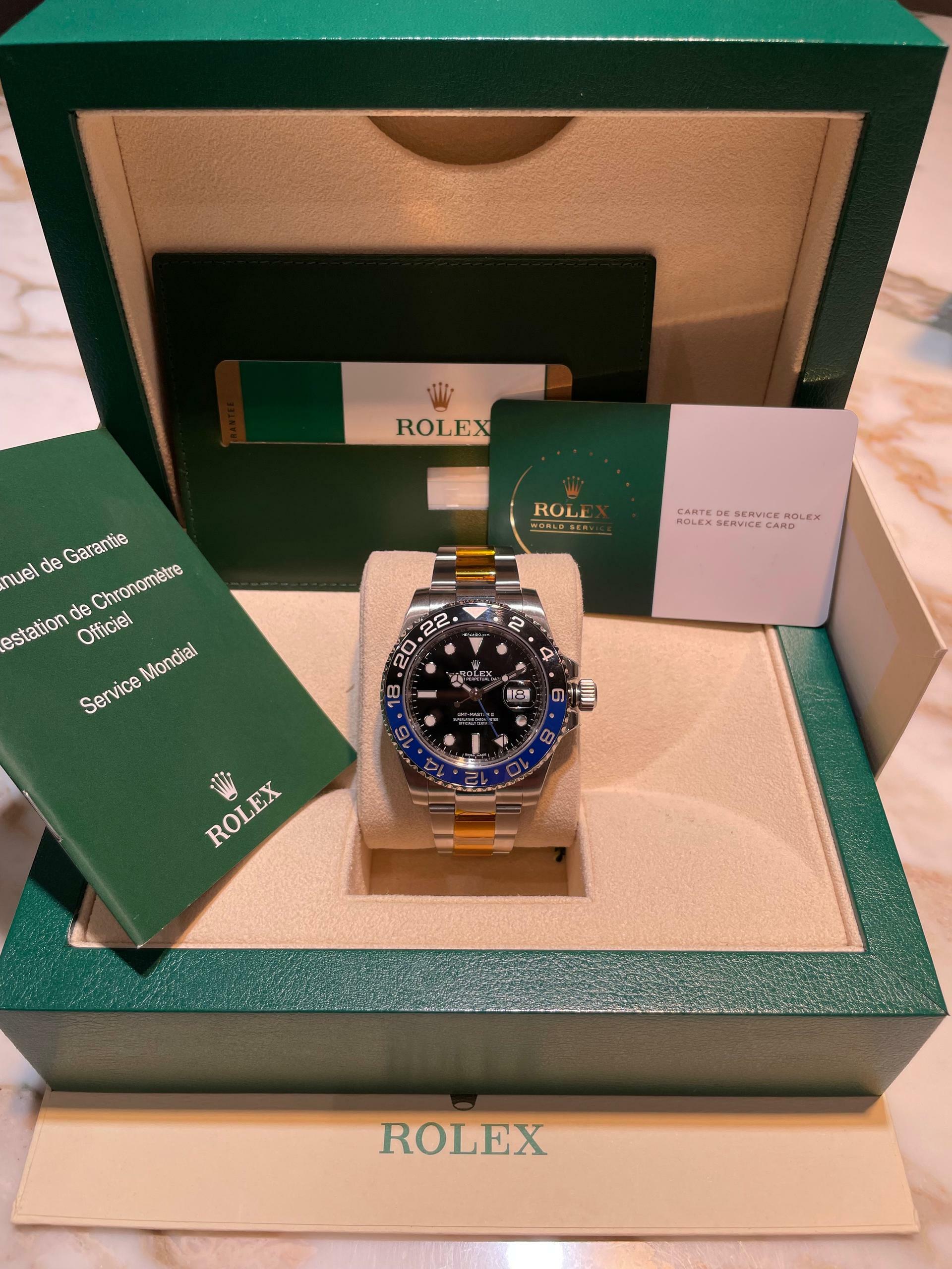  Rolex GMT-Master II Batman Full Set 