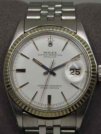  Rolex Datejust 36 Rare White Matte Dial 