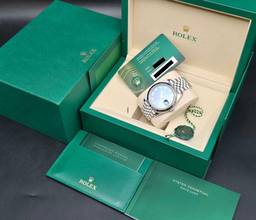 Thumbnail von Rolex Datejust 41 41mm Jubilee 126334 Blue Roman dial / Azzuro Unworn/New Condition Full Set 7-2025