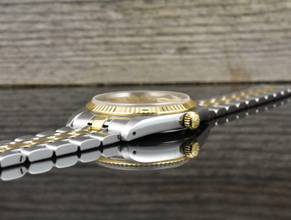 Thumbnail von Tudor Prince Date Gold Linen Dial 74033 unpoliert - Vintage Zertifikat