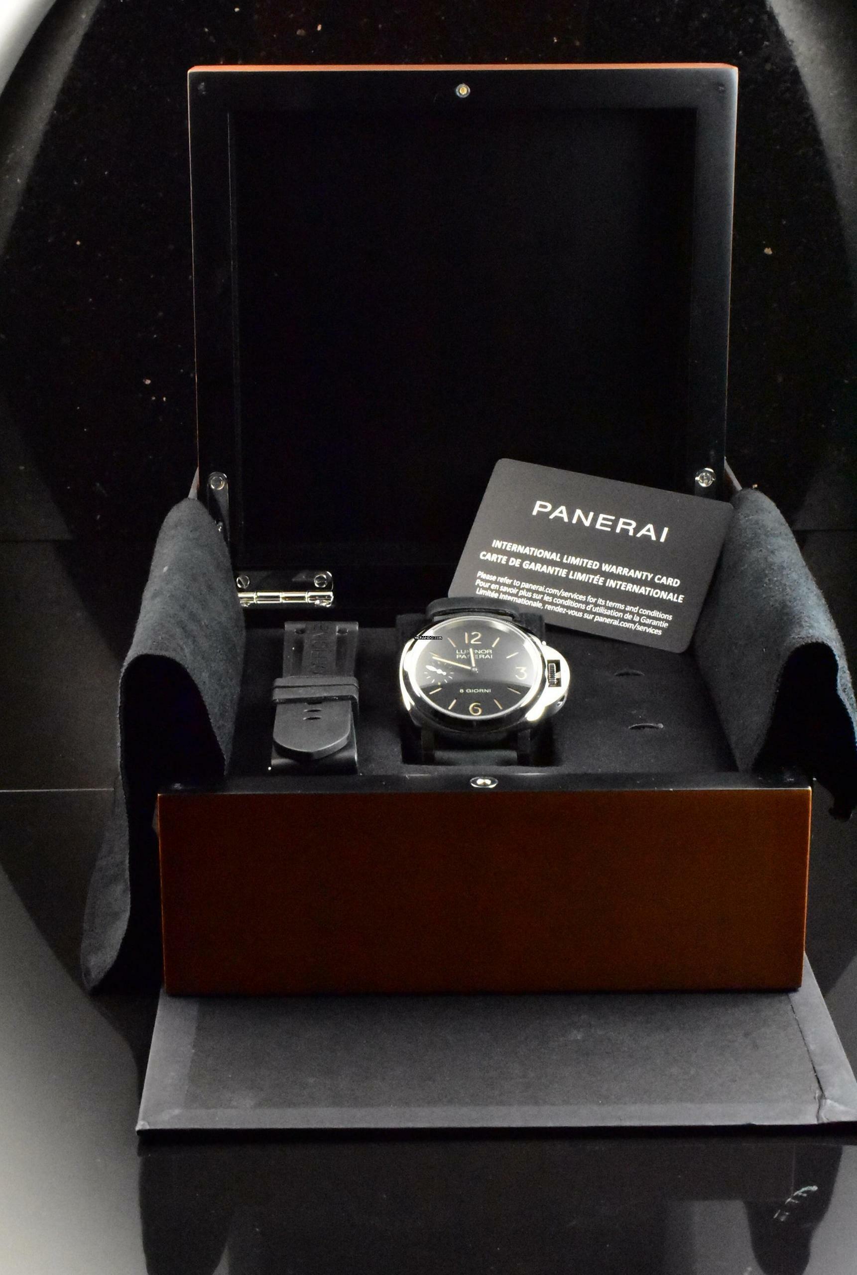 Thumbnail von Panerai Luminor Base 8 Days Giorni / 8 Days PAM00915 unpoliert Stahl 44MM - B&P 2020