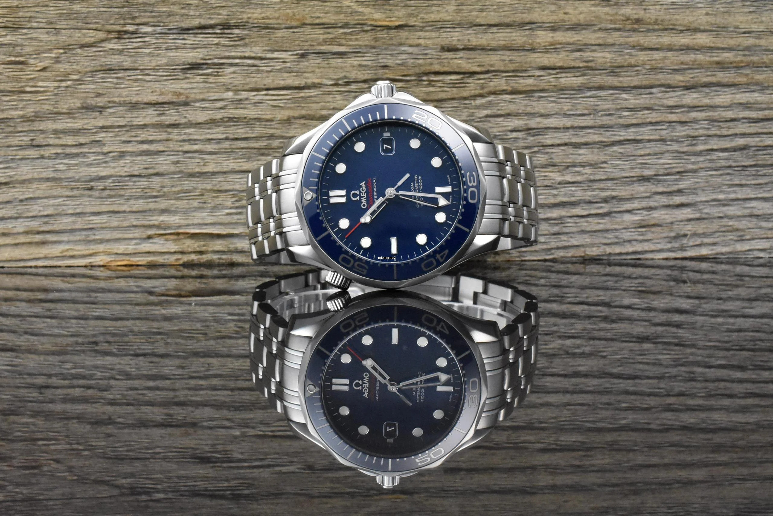  Omega Seamaster Diver 300 M Co-Axial Blue Ceramic Full Set 