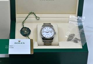 Thumbnail von Rolex Oyster Perpetual Date 115234 | white diamond dial | CC100 Full Set 2017