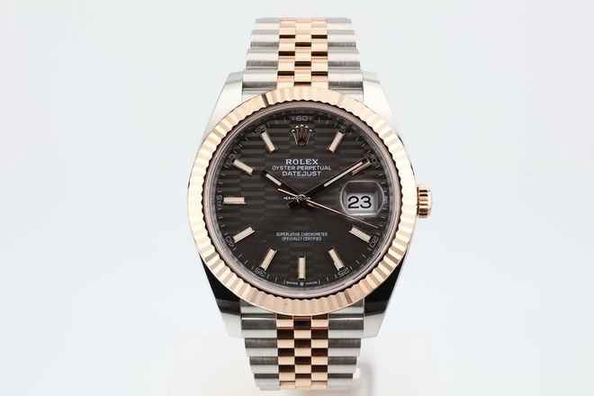  Rolex Datejust 41 Jubilee 41 Grey Fluted Motif Dial Box+Papers 126331 2023 