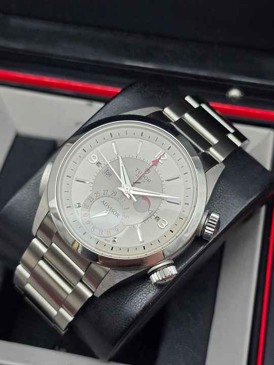  Tudor Heritage Advisor 42mm M79620T-0001 Alarm Very Good Alarm - Very Good - Full Set - Open card 