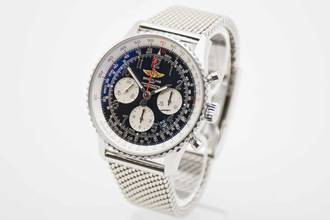 Thumbnail von Breitling Navitimer 01 Fullset mit seltenem Zifferblatt und Breitling Mesh Armband