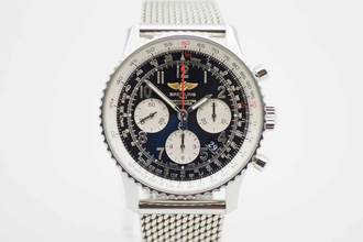 Thumbnail von Breitling Navitimer 01 Fullset mit seltenem Zifferblatt und Breitling Mesh Armband