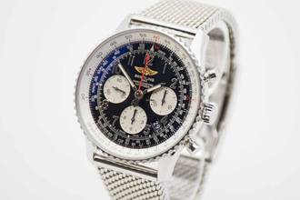 Thumbnail von Breitling Navitimer 01 Fullset mit seltenem Zifferblatt und Breitling Mesh Armband