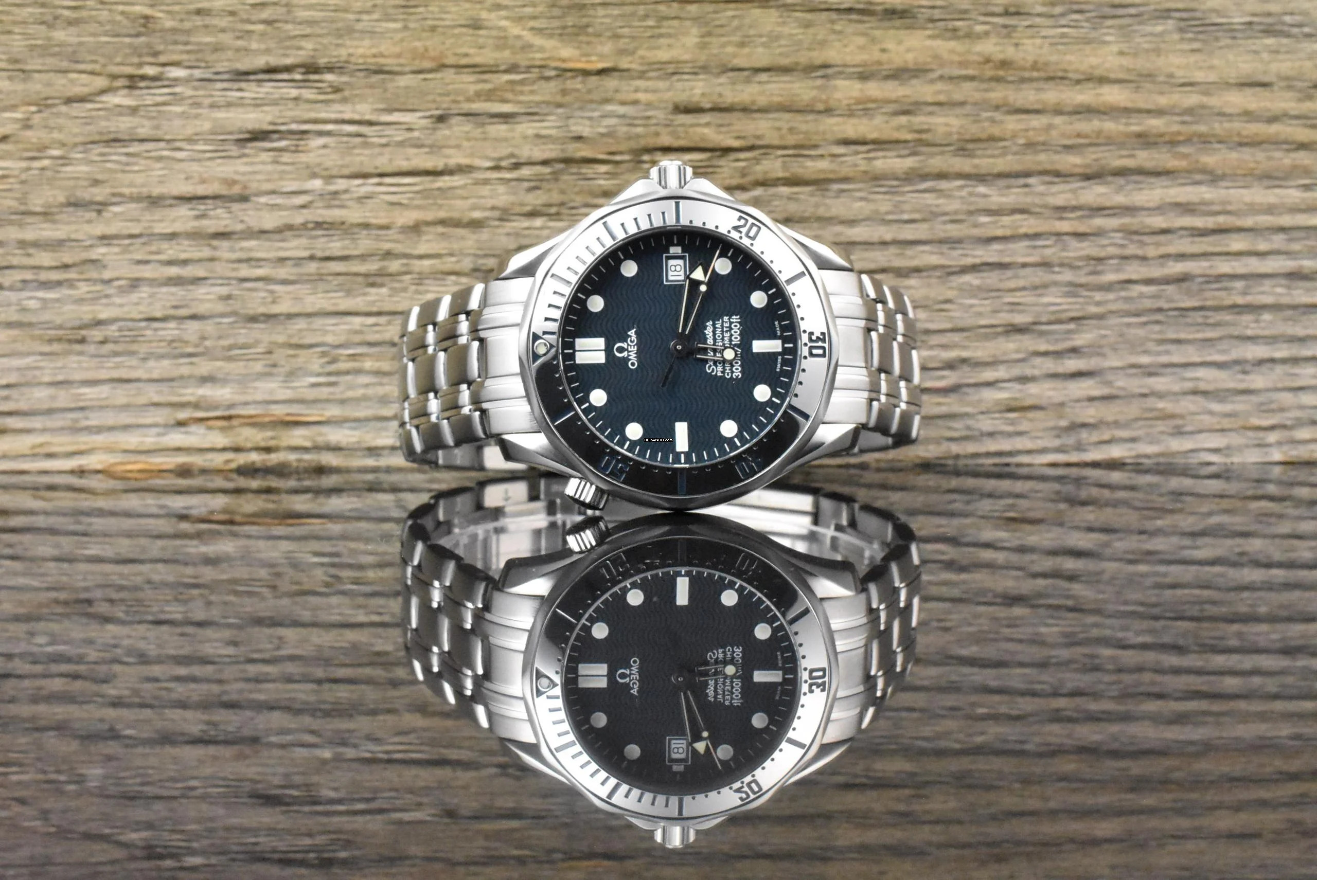  Omega Seamaster Diver 300 M 41MM Automatic Blue / Gray Dial - Vintage 1998 