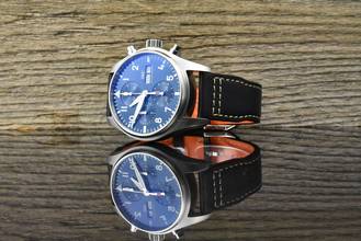 Thumbnail von IWC Fliegeruhr Chronograph Pilot Chronograph Pilot's Watch 41MM Blue Automatik Full Set 2021