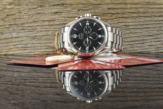 Thumbnail von Omega Seamaster Railmaster Aqua Terra 150M Railmaster Chronograph Black Dial - Full Set 2018