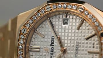 Thumbnail von Audemars Piguet Royal Oak Lady Rosé Lady - Factory Diamond - Silver - like New - Fullset