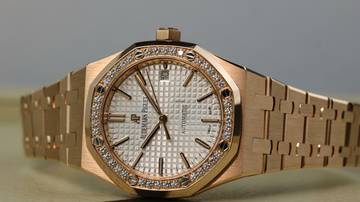 Thumbnail von Audemars Piguet Royal Oak Lady Rosé Lady - Factory Diamond - Silver - like New - Fullset
