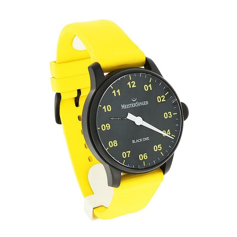 Thumbnail von Meistersinger Edition Black One Automatik Herrenuhr - Schwarz mit Gelb ED-PR-BLACK ONE