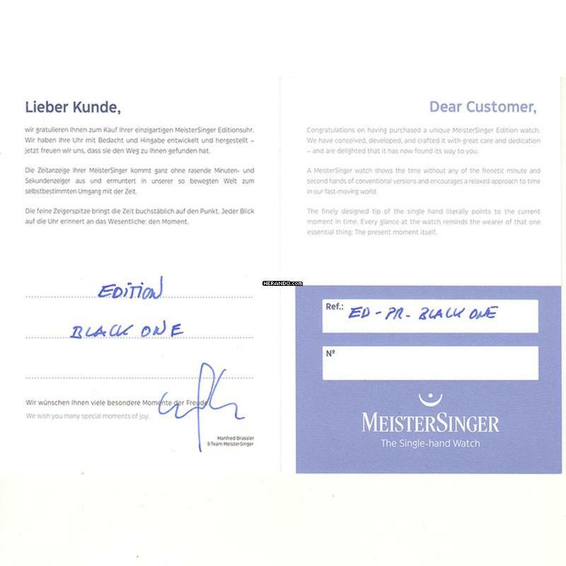 Thumbnail von Meistersinger Edition Black One Automatik Herrenuhr - Schwarz mit Gelb ED-PR-BLACK ONE