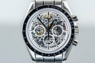Thumbnail von Omega Speedmaster limited Apollo XI 1969 to 94 | Platinum | skeletonized | Full Set
